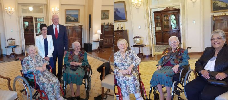 Celebrating 105th birthday with the Governor-General