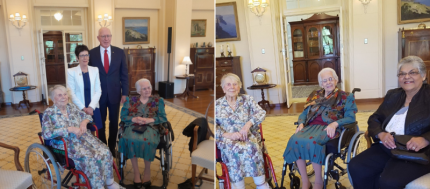Celebrating 105th birthday with the Governor-General