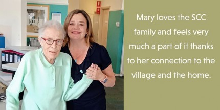 Mary is very connected to the SCC family Mary is very connected to the SCC family