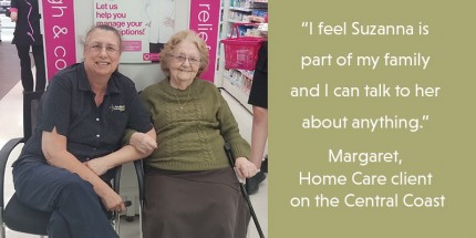 Suzanna and Margaret both look forward to their visits Suzanna and Margaret both look forward to their visits